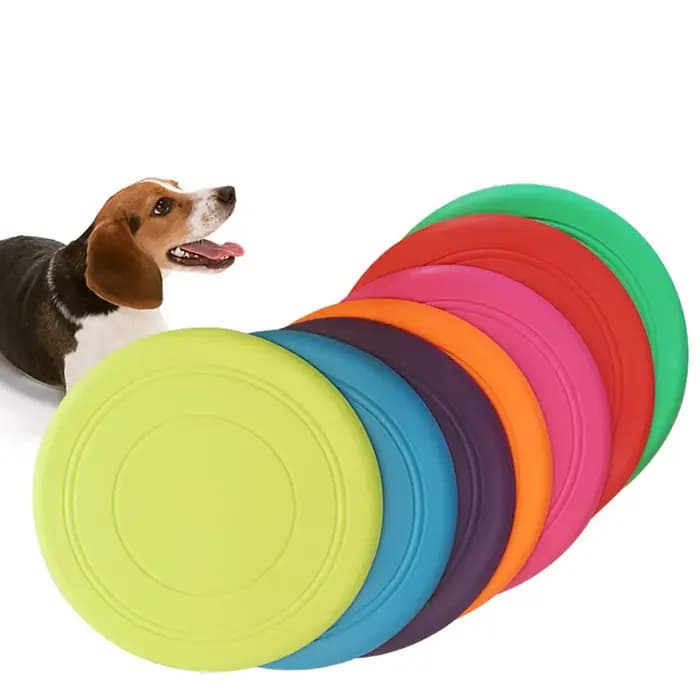 Soucoupe volante en Silicone, 7 couleurs, jouet amusant pour chien et chat, jeu pour chien, disques