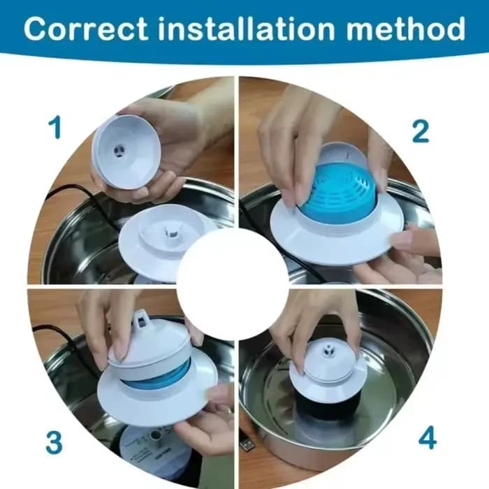 Fontaine à eau en acier inoxydable pour chat, distributeur d'eau pour animaux de compagnie, remplace