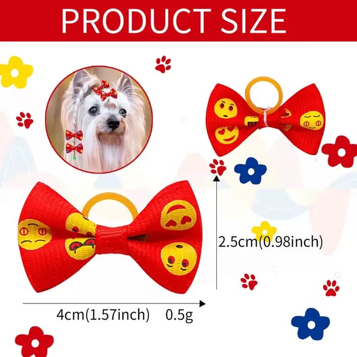 Nœuds de cheveux décorés pour petits chiens, 10/20/30 pièces, accessoires de toilettage pour petits