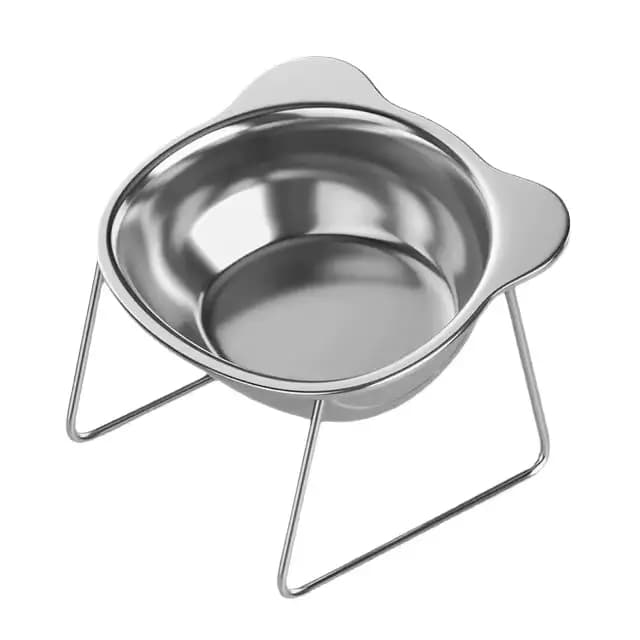 Bol pour chat, bol pour animaux de compagnie en acier inoxydable, bol à eau pour chat, bassin d'eau