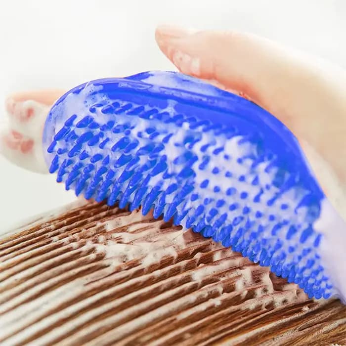 Brosse de bain en caoutchouc souple pour chien et chat, gant en caoutchouc, brosse de Massage pour t