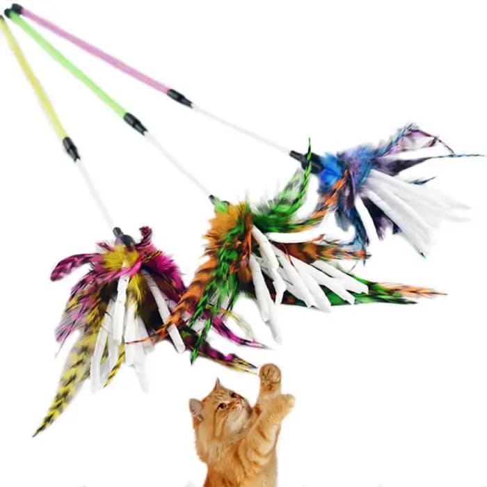 Chat papier laine spirale plume tige taquiner chat bâton populaire chatte papier vis chat bâton chat