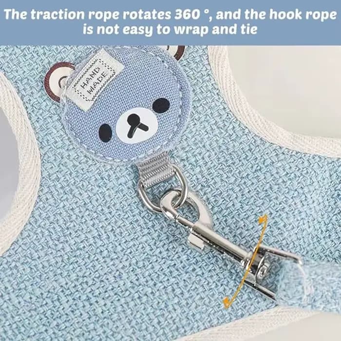 Harnais de lapin laisse respirant pour chien, harnais de marche Anti-traction, gilet réglable pour p