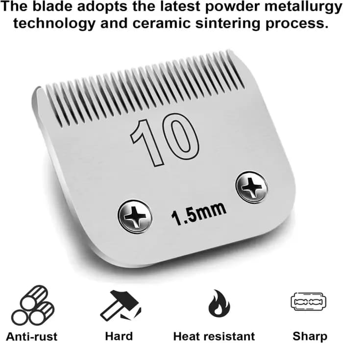 10 # Lame en acier détachable pour tondeuse pour animaux de compagnie, compatible avec Ainds, Oste