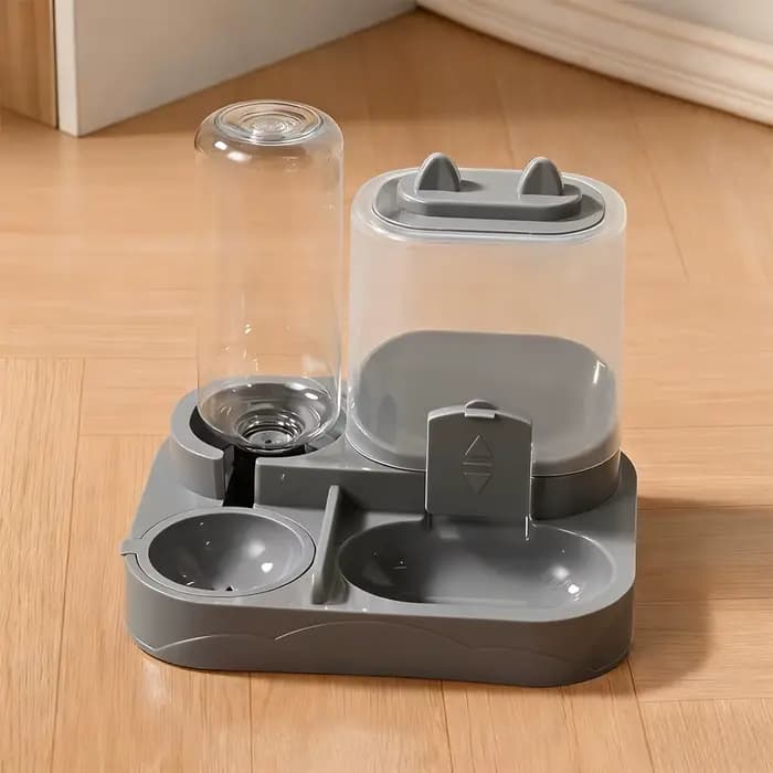 Mangeoire automatique 2 en 1 avec quantité de nourriture contrôlable pour petits animaux, lapins, ch