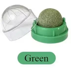 Jouet de nettoyage des dents pour chat en forme de boule de menthe, conçu pour la mastication et le