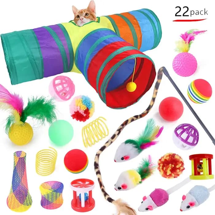 Jouets pour chat chaton jouer Tunnel souris forme balles pliable Chat drôle chat tente souris fourni