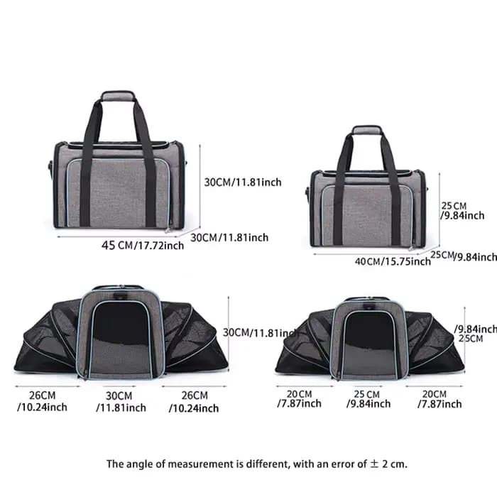 Sac de transport pour animaux de compagnie pliable petit chien Charter transportant chat sac d'exten