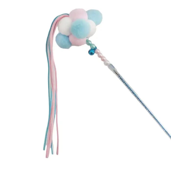 Bâton de jouet interactif à franges pour chat, jouet amusant pour chaton, bâton de fée pour animaux