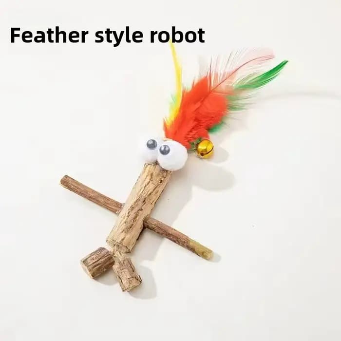 Jouet interactif en bois ZHAYA Silvervine pour chat, robot à mâcher, pour chaton, anti-ennui, access