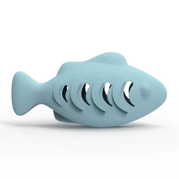 Jouet interactif pour chat, distributeur de nourriture pour chats d'intérieur, bleu, avec compartime