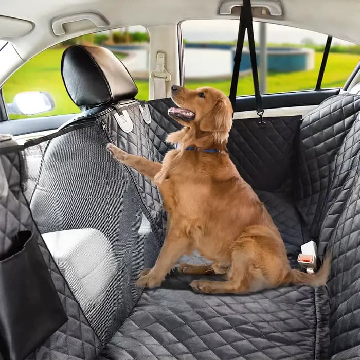 Porte-chien imperméable à l'eau arrière pour chien, housse de siège de voiture, tapis de protection