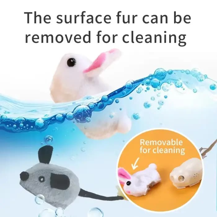 Souris de course intelligente pour chat, jouet électrique interactif en mouvement aléatoire, chargem