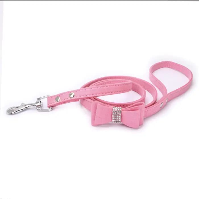 Laisse harnais pour animaux de compagnie avec strass cristal scintillant, sangle de poitrine réglabl