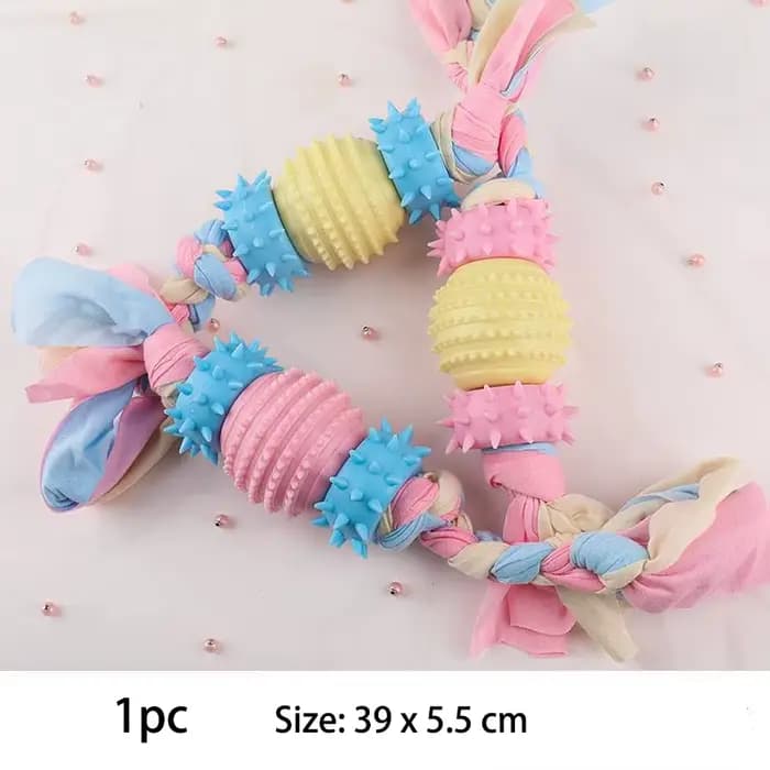 Jouets pour petits chiens, à mâcher, avec nœud TPR, résistant aux morsures, nettoyage des dents mola