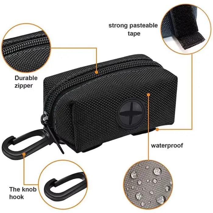Support de sac de merde pour chien, fixation de laisse, Mini sac poubelle de voyage réglable, distri