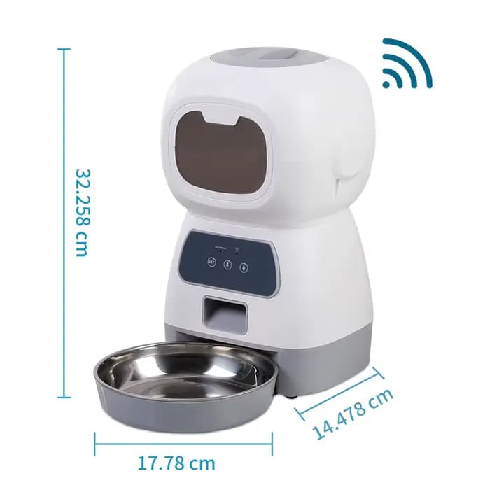 Distributeur automatique de nourriture pour animaux de compagnie 3,5 L avec application WiFi, distri