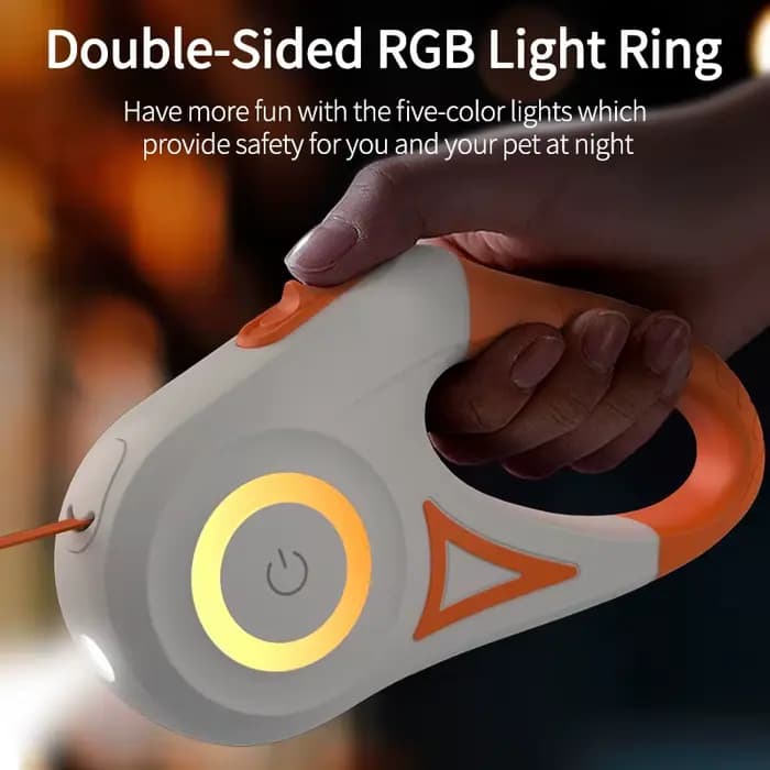 ROJECO 5M automatique rétractable chien laisse LED lumineux leader mode sangles lumineuses pour chie
