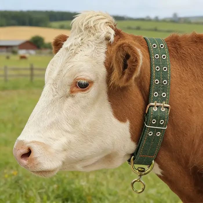 Cravate d'assurage solide et Durable, collier de transport de vache réglable, fourniture d'alimentat