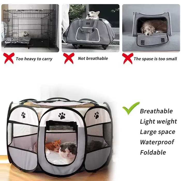S/M/L chat salle de livraison détachable été tente pour animaux de compagnie en plein air chien lit