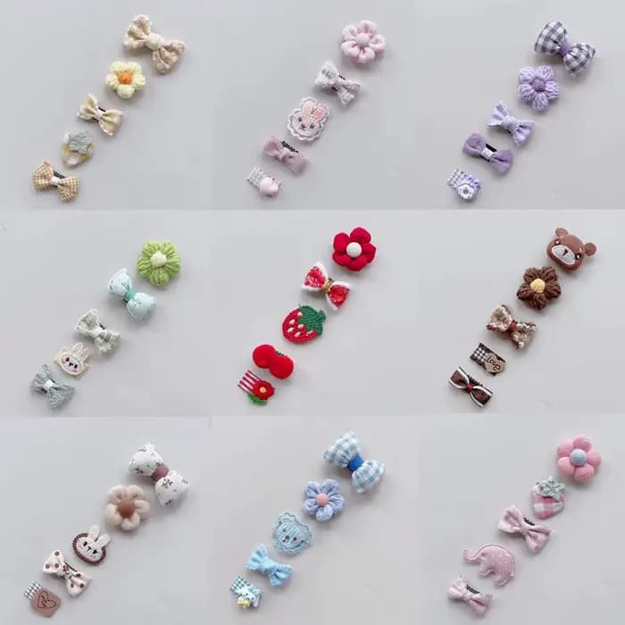 Lot de 5 nœuds pour chiens et chats, pinces à cheveux tendance pour animaux de compagnie, accessoire