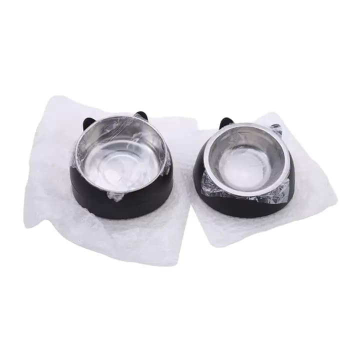 Bols inclinés en acier inoxydable pour chat, Base antidérapante, pour animaux de compagnie, chiots,