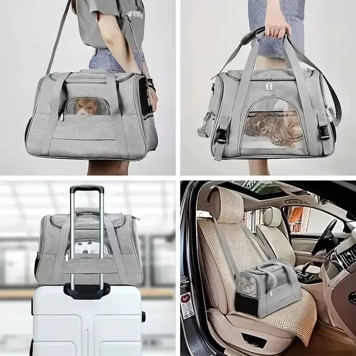Porte-animaux pour chats de grande et moyenne taille, porte-animaux à côtés souples pour chats et ch