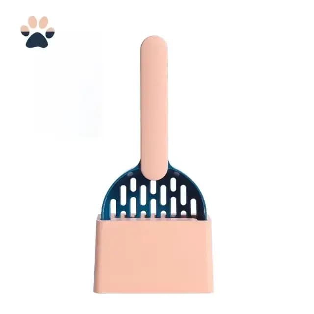 Ensemble de cuillères à litière pour chat avec Base, outil de déclenchement de la merde des chats, p