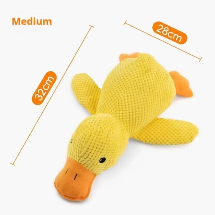 Jouet Canard Apaisant pour Chien, Jouets en Peluche Apaisants pour Animaux avec Son Couinement, Comp