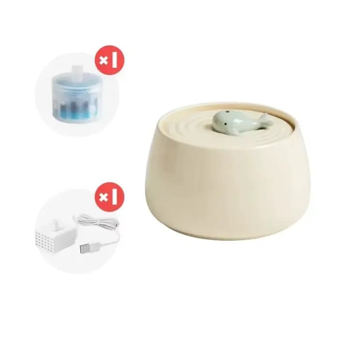 Fontaine d'eau en céramique pour chat, mangeoires d'eau pour animaux de compagnie, pour chiens, Filt
