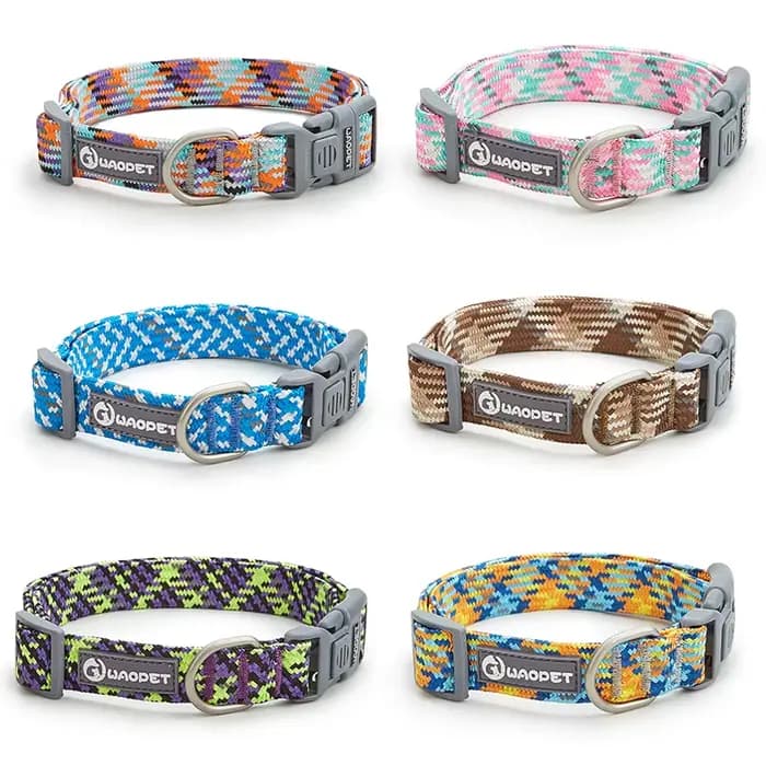 Collier réglable en nylon moulé pour animaux de compagnie, anneau de tour de cou pour chien, chiot,