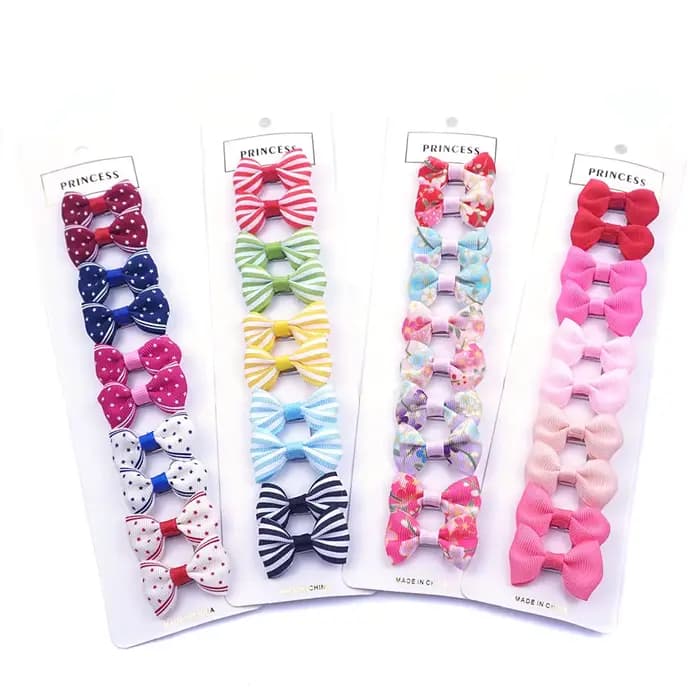 Pinces à cheveux faciles à appliquer pour chiens, 10 pièces, différents Styles, nœuds de cheveux en