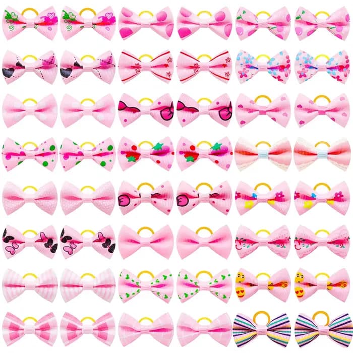 Nœuds de cheveux décorés pour petits chiens, 10/20/30 pièces, accessoires de toilettage pour petits