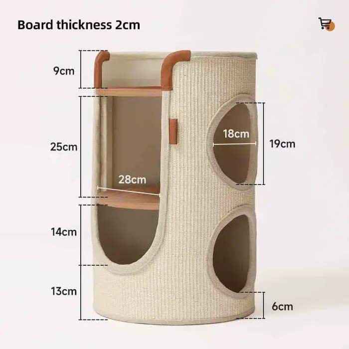 HOOPET Arbre à chat pour petit espace, lit pour chat sans empiècement au sol, universel quatre saiso