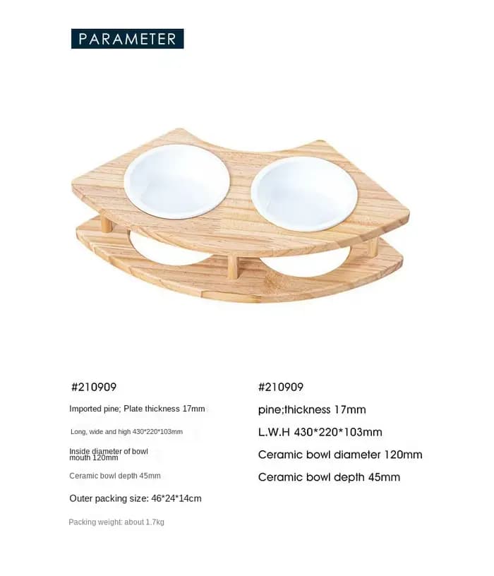 Bol de nourriture pour chat en forme de nid d'abeille de haute qualité, ensemble en céramique avec B