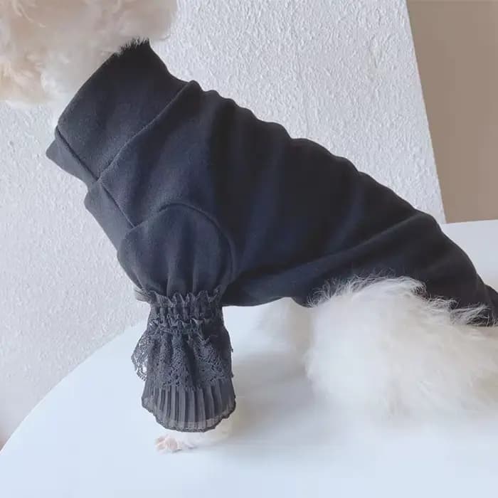 Chien pur blanc chemise à bascule vêtements pour animaux de compagnie blanc chiot chat Teddy printem