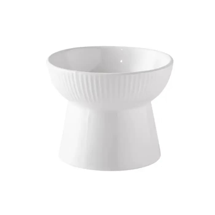 Bol en céramique pour chat, bouche inclinée/plate, créatif, pour animaux de compagnie, pied haut, mu