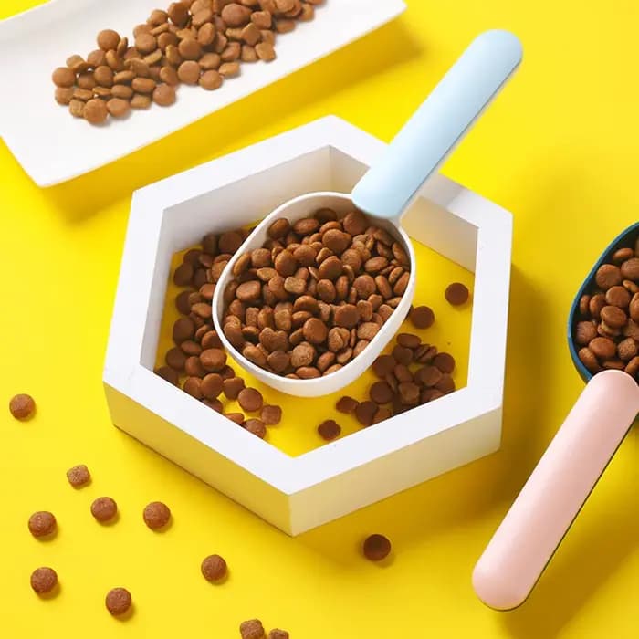 Pelle à Nourriture pour Animaux de Compagnie, avec Banc, Sac, réinitialisation, Cuillère, Multifonct