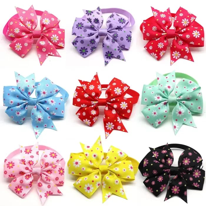 10 pièces été fournitures pour animaux de compagnie chien nœud papillon chien toilettage accessoires