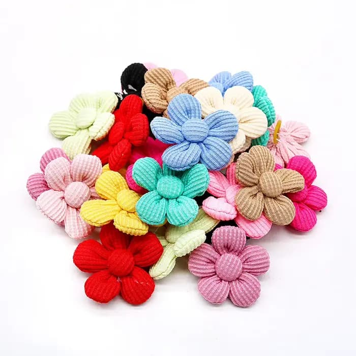10 pièces printemps chien arcs pour chiot chat fleur nœud papillon bandes de caoutchouc pour chiens