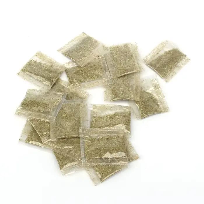 Sachet de poudre d'herbe à chat, menthe, pour cuir chevelu haché, petit sac, boule de poils digestif
