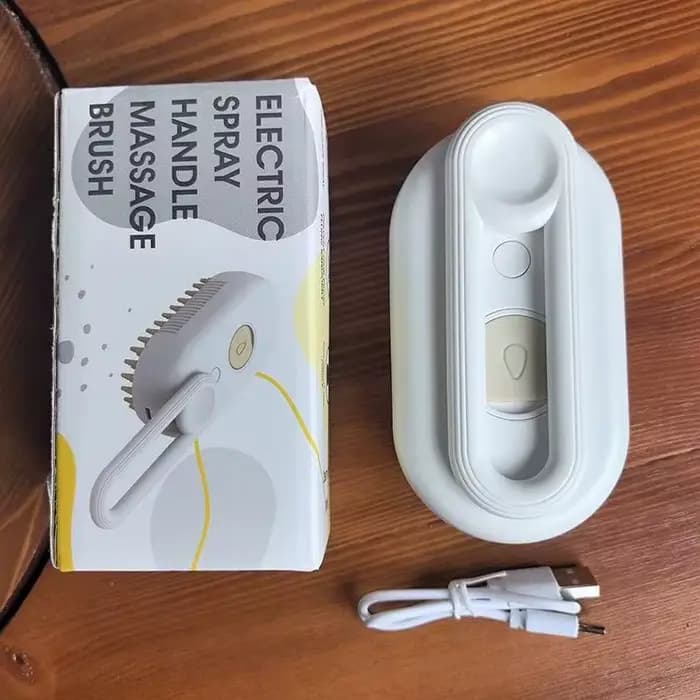 Brosse à vapeur pour chat, outil de toilettage autonettoyant avec pulvérisation à vapeur, élimine le