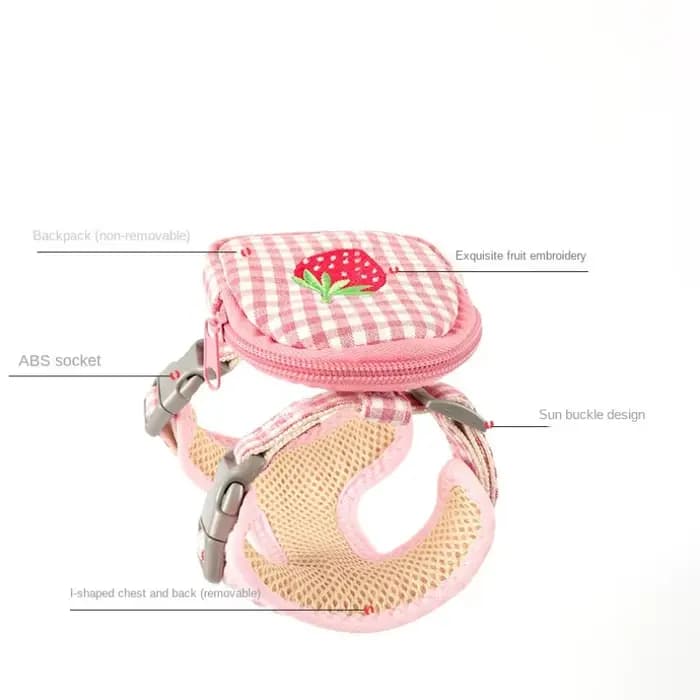 Harnais avec sac à dos pour chat, empêche la rupture, sangle de poitrine respirante, ensemble de cor