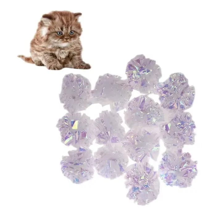 Jouet pour chat de compagnie, boule de papier froissée de couleur, jouets sonores pour chat, produit