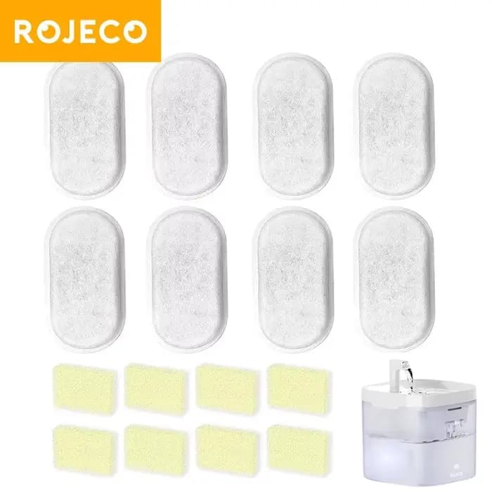 ROJECO filtre de remplacement de fontaine d'eau pour chat pour distributeur d'eau Transparent pour c