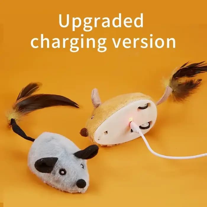 Souris de course intelligente pour chat, jouet électrique interactif en mouvement aléatoire, chargem