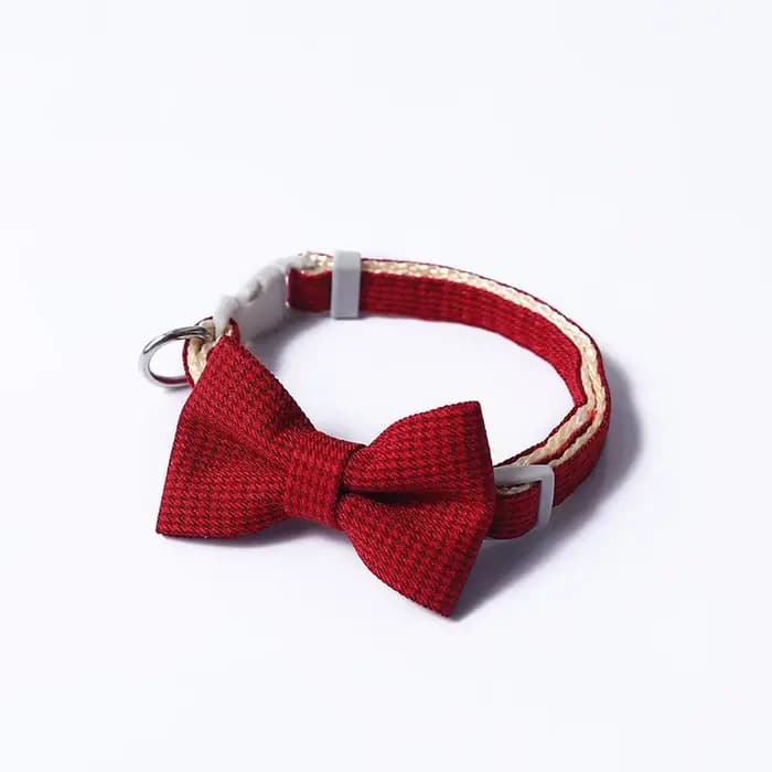 Collier pour chat mignon avec nœud papillon, Design réglable, pour chiens, chats, chiots, fourniture