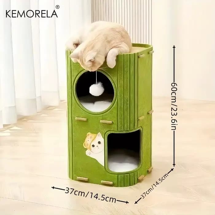 Côte pour chat 3D en forme d'arbre, grand espace, arbre pour animaux de compagnie, avec grattoirs et