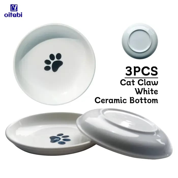 Oitabi 3 pièces bol de nourriture pour chat, bols en céramique pour chat, ensemble de bols pour chat