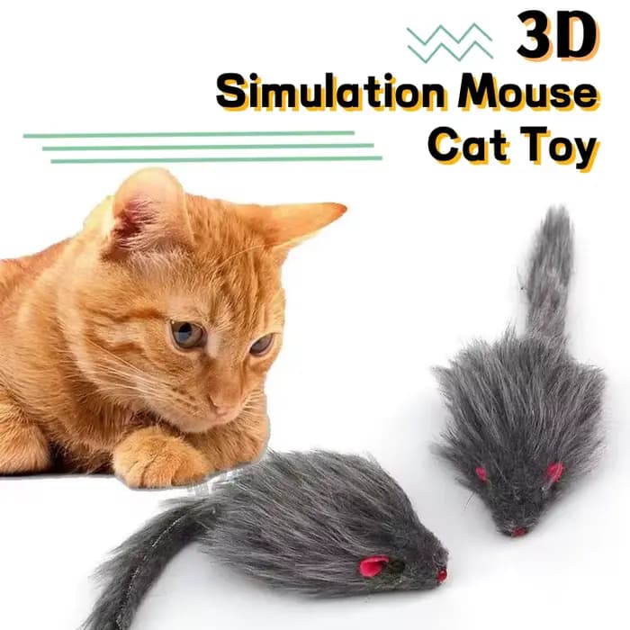 5 pièces en peluche Simulation souris chat jouets animal de compagnie taquin jouets interactifs colo